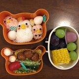 ピヨちゃん&ママ♡簡単キャラ弁当